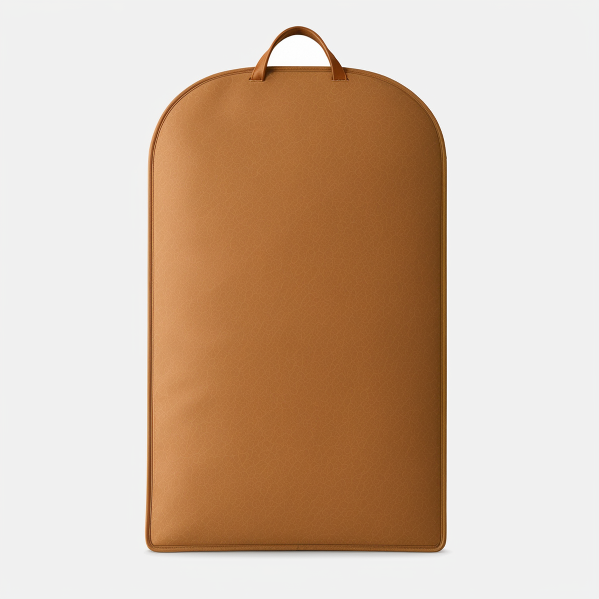 Camel faux leather suit garment bag back view
