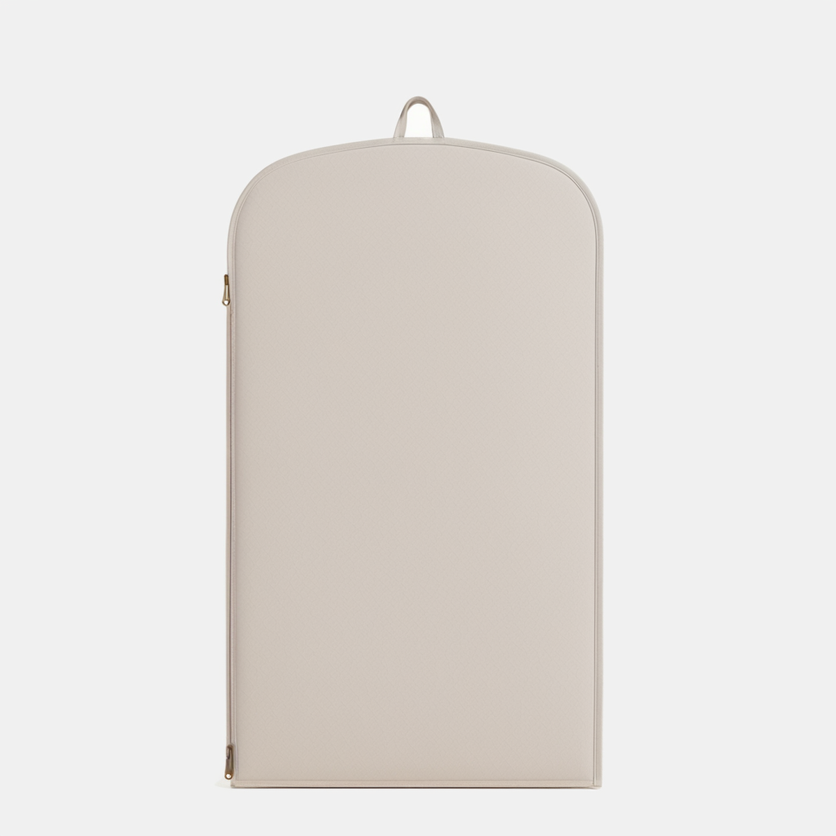 Ivory diamond quilted suit garment bag back view